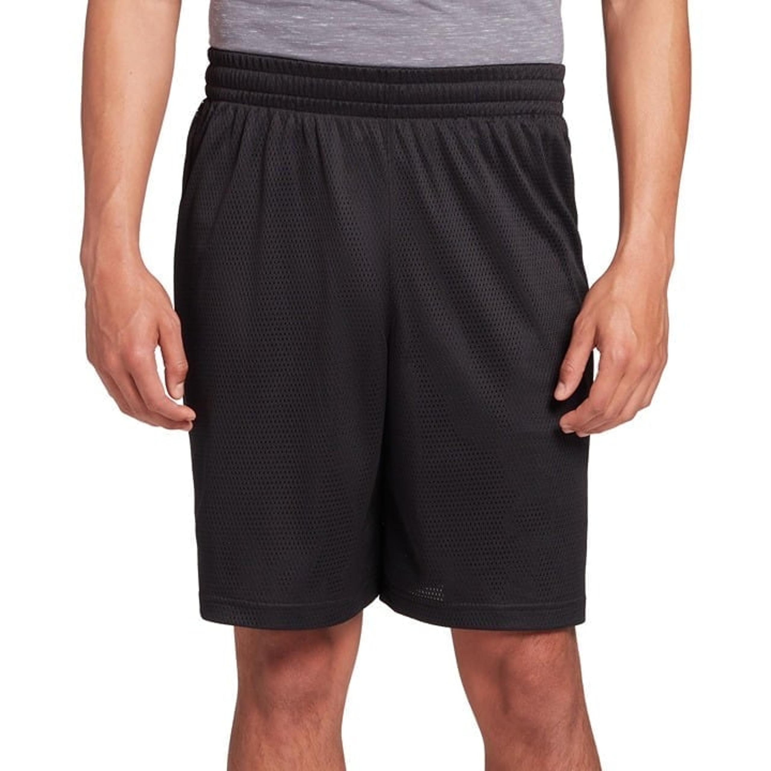 DSG Men's Pocketless Mesh Shorts, Small, Black