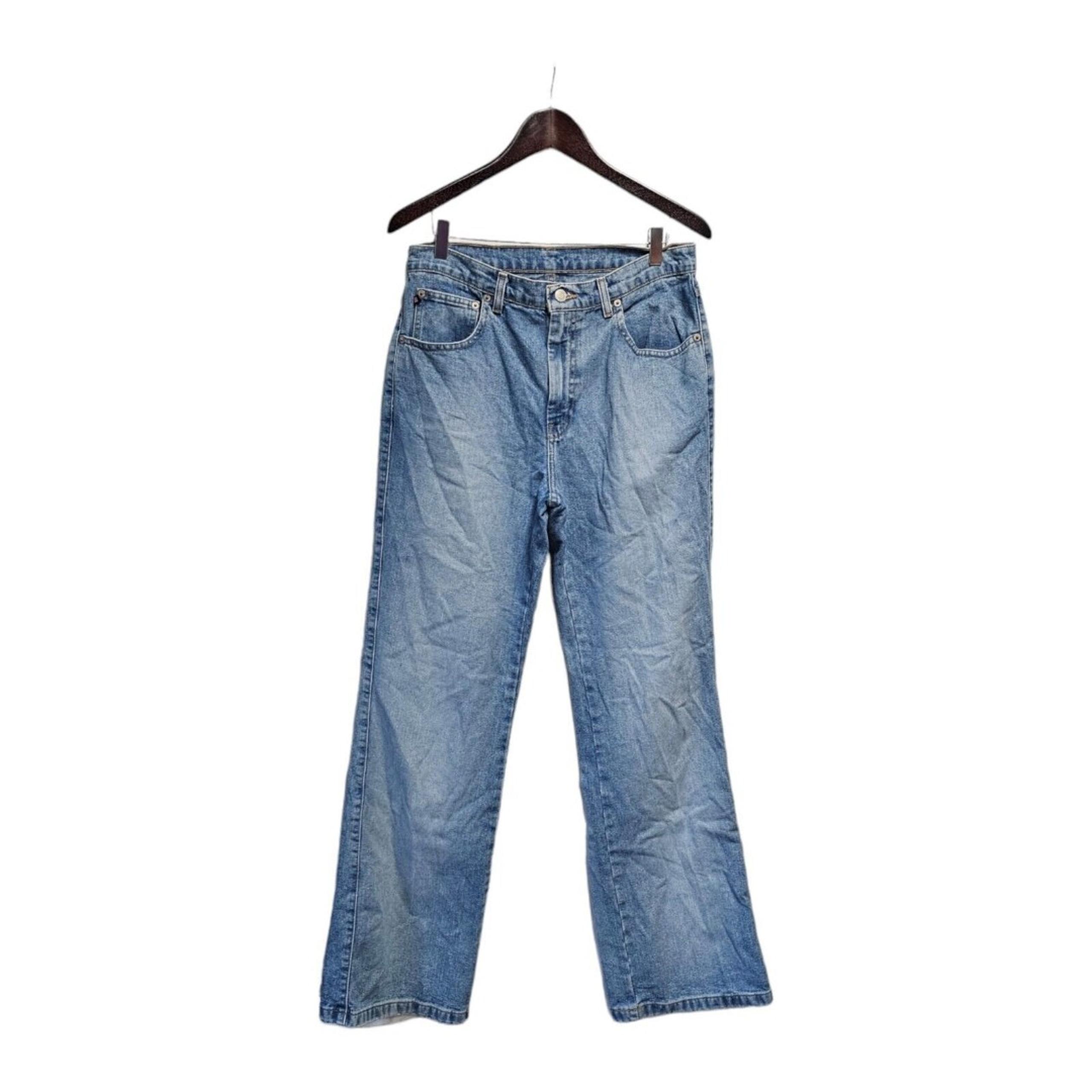 Vintage Ralph Lauren Bootcut Flared Jeans 12x33 Faded Light Wash