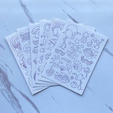 VTG Lisa Frank Color-Your-Own sticker sheets set of 6