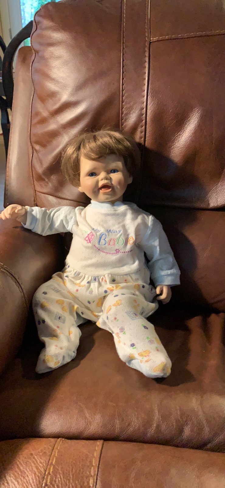 My Way Baby With Brown Hair And Blue Eye