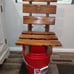 VINTAGE WOODEN FOLDING BUCKET CHAIR HUNTING FISHING