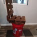 VINTAGE WOODEN FOLDING BUCKET CHAIR HUNTING FISHING