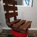 VINTAGE WOODEN FOLDING BUCKET CHAIR HUNTING FISHING