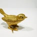 Vintage Florenza Gold Tone Bejeweled Eyes Bird Pill Trinket Box
