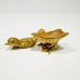 Vintage Florenza Gold Tone Bejeweled Eyes Bird Pill Trinket Box