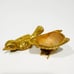 Vintage Florenza Gold Tone Bejeweled Eyes Bird Pill Trinket Box
