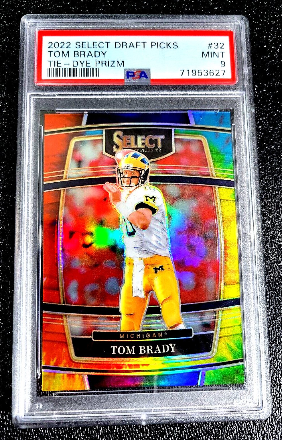 TIE-DYE SP /25 PSA 9 MINT 2022 TOM BRADY SELECT PRIZM DRAFT PICKS #32 G5801