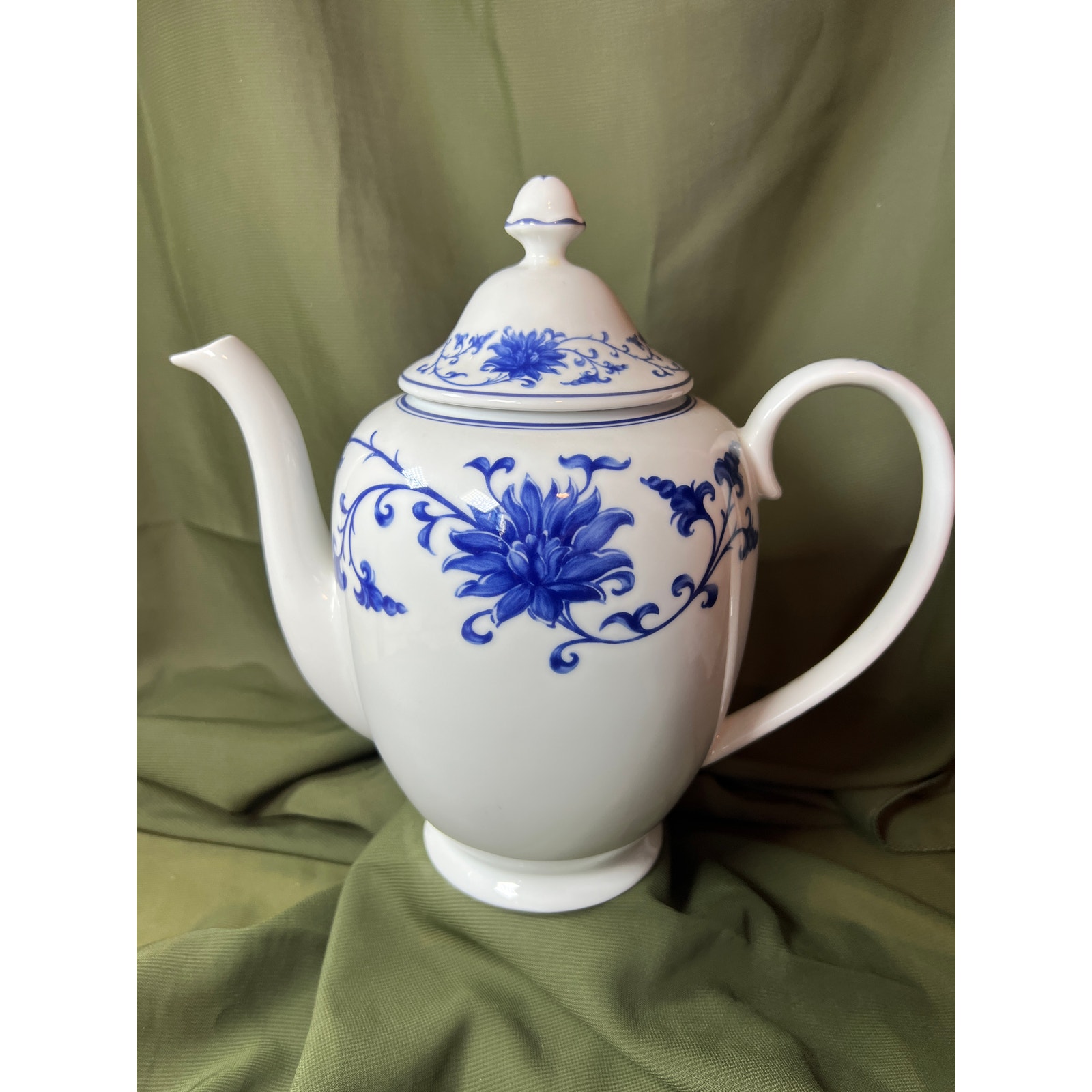 Vista Alegre 1842 Lazuli Blue White Coffee Tea Pot Portugal