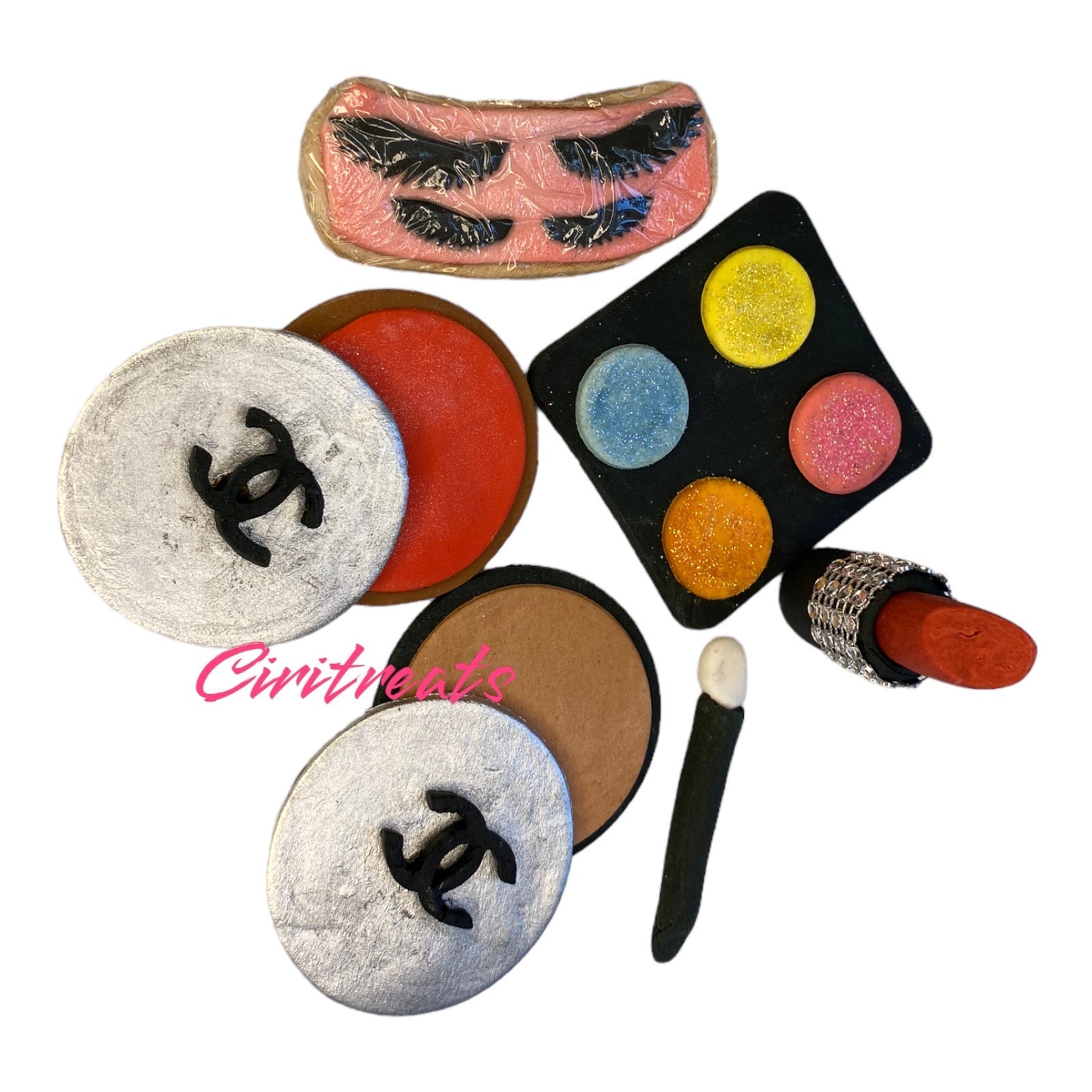 Cake topper fondant makeup topper