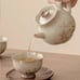 Grass and ash daisy flower bud pot, make your life full of Chinese style