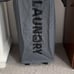 Slim Laundry Hamper with Wheels, 75L Dorm Laundry Basket Black