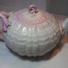 Antique Belleek 2nd Mark Pink Tridacna T