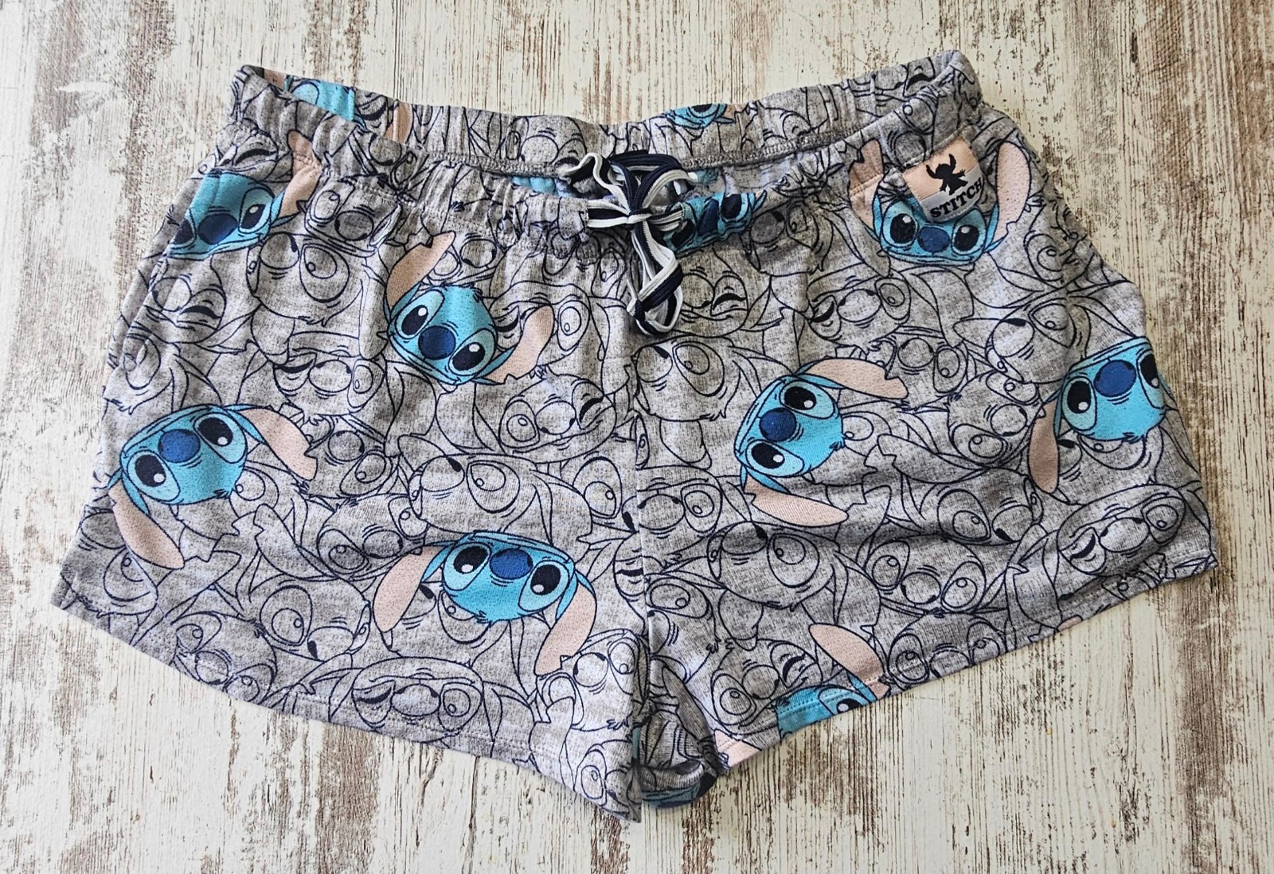 Disney Lilo and Stitch Pajama Sleep Shorts Womens Size L (12-14) w/ Pockets