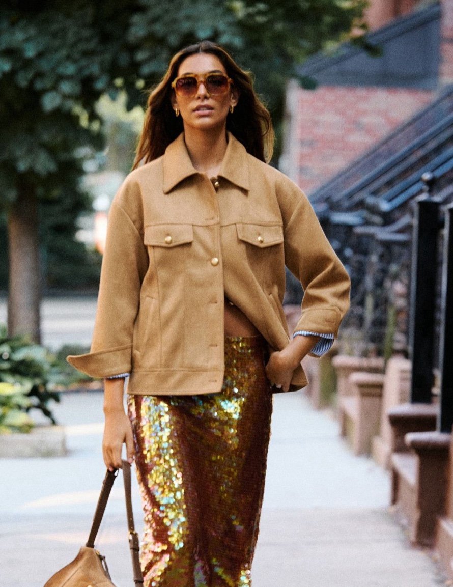 Anthropologie Maeve faux suede trucker jacket XXS in honey