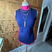 SAKS Fifth Ave STAUD SHIRT Tunic Blue Pink Woman’s M NEW NWT Designer Tank Top