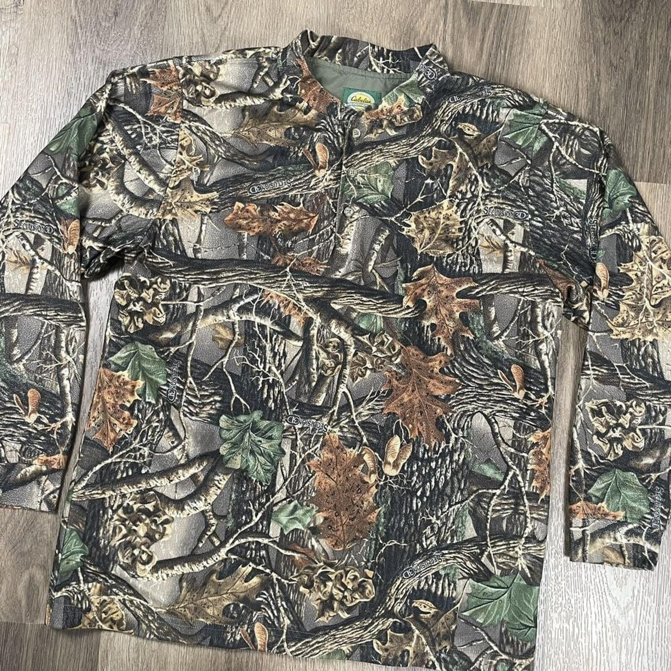 Cabela's Shirt Men's L Seclusion 3D Berber Fleece Camo Long Sleeve Base