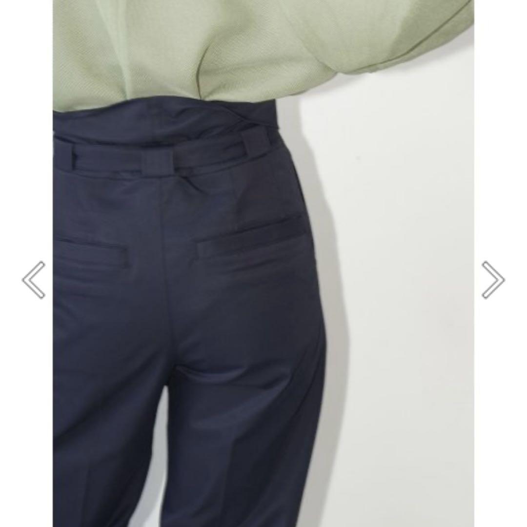 Clane H/W BELTED BAKER PANTS Navy Dress pants
