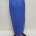 80s Vintage Cornflower Blue Knit Square Neckline Drop Waist Midi Sheath Dress M
