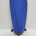 80s Vintage Cornflower Blue Knit Square Neckline Drop Waist Midi Sheath Dress M