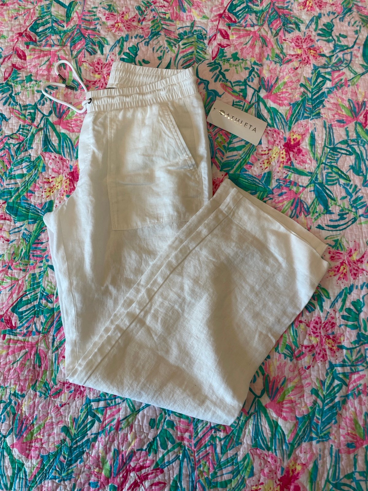 Athleta Bali Linen Trouser White Size 10