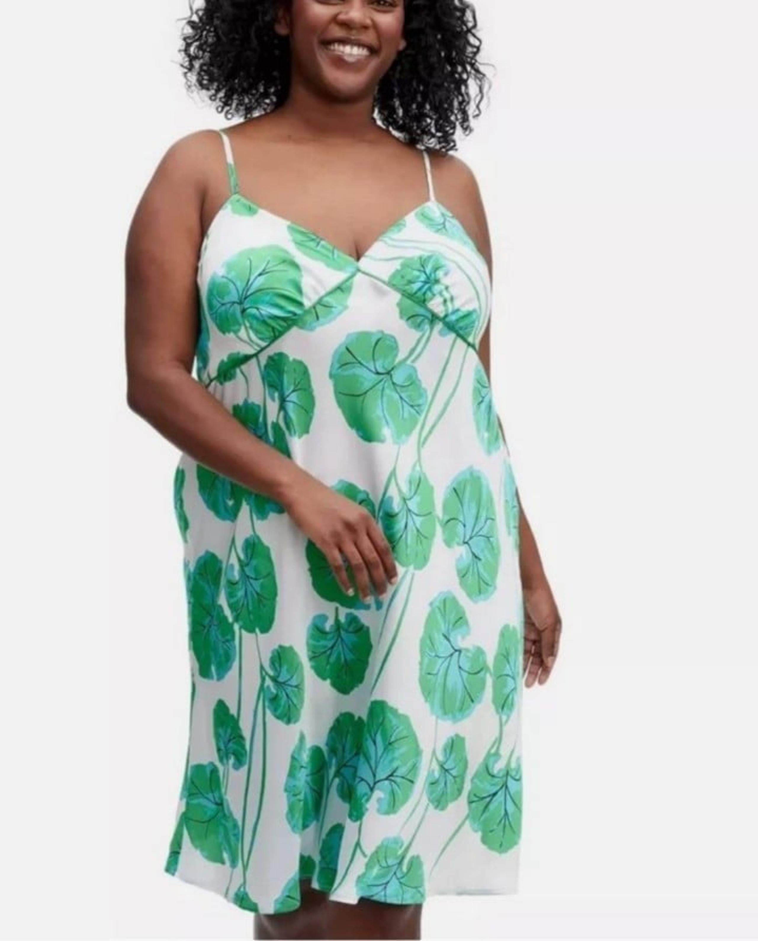 Diane Von Furstenberg intimate sleep dress, plus size 2XL, satin.