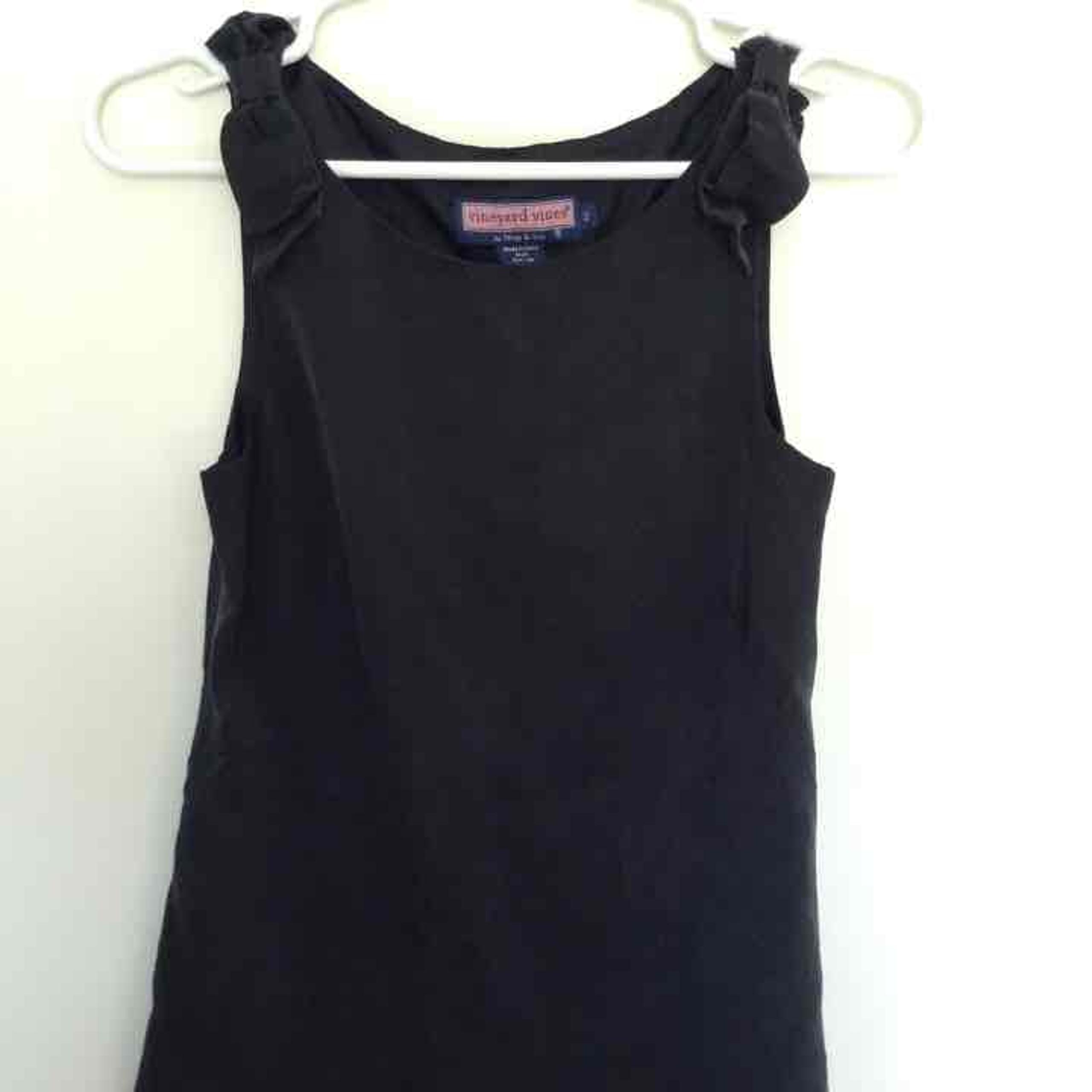 Vineyard Vines Black Tank with Bow Strap