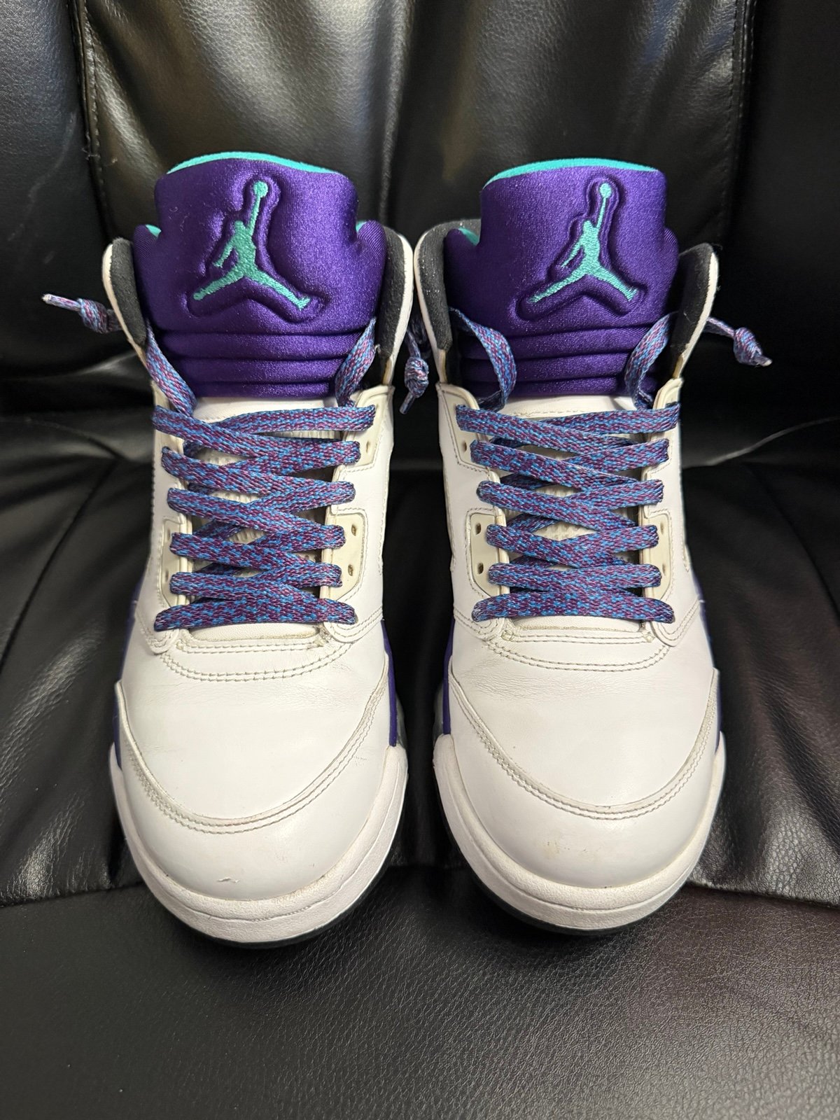 Nike Air Jordan 5 Retro Grape (White) Men's Size 8 ( No Lace Locks)