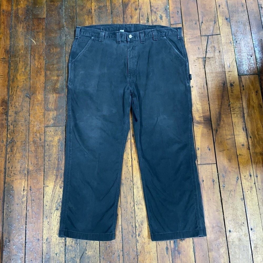 Carhartt Canvas Carpenter Pants Men's 44x32 Black