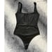 Revolve Susana Monaco Faux Leather Low Back Black Bodysuit XS NWT 148 Retail