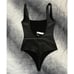 Revolve Susana Monaco Faux Leather Low Back Black Bodysuit XS NWT 148 Retail