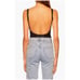 Revolve Susana Monaco Faux Leather Low Back Black Bodysuit XS NWT 148 Retail