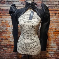 Dolls Kill Widow Faux Leather Goth Emo Shrug XS