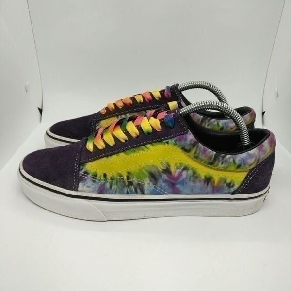 Vans Off The Wall Multicolor Tie Dye Skateboard Shoes Sneakers Men's Size 9 Wome