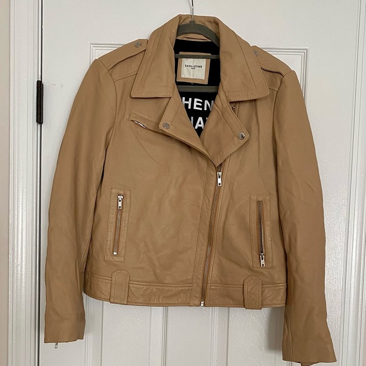 Leather biker jacket Each x Other Black size 16 UK in