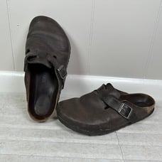 Birkenstock Boston Dark Brown Leather Clog Shoes FLAWED Size EU 40 / US Womens 9