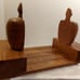 Hand-Crafted Wooden Sliding Adjustable Apple Bookends