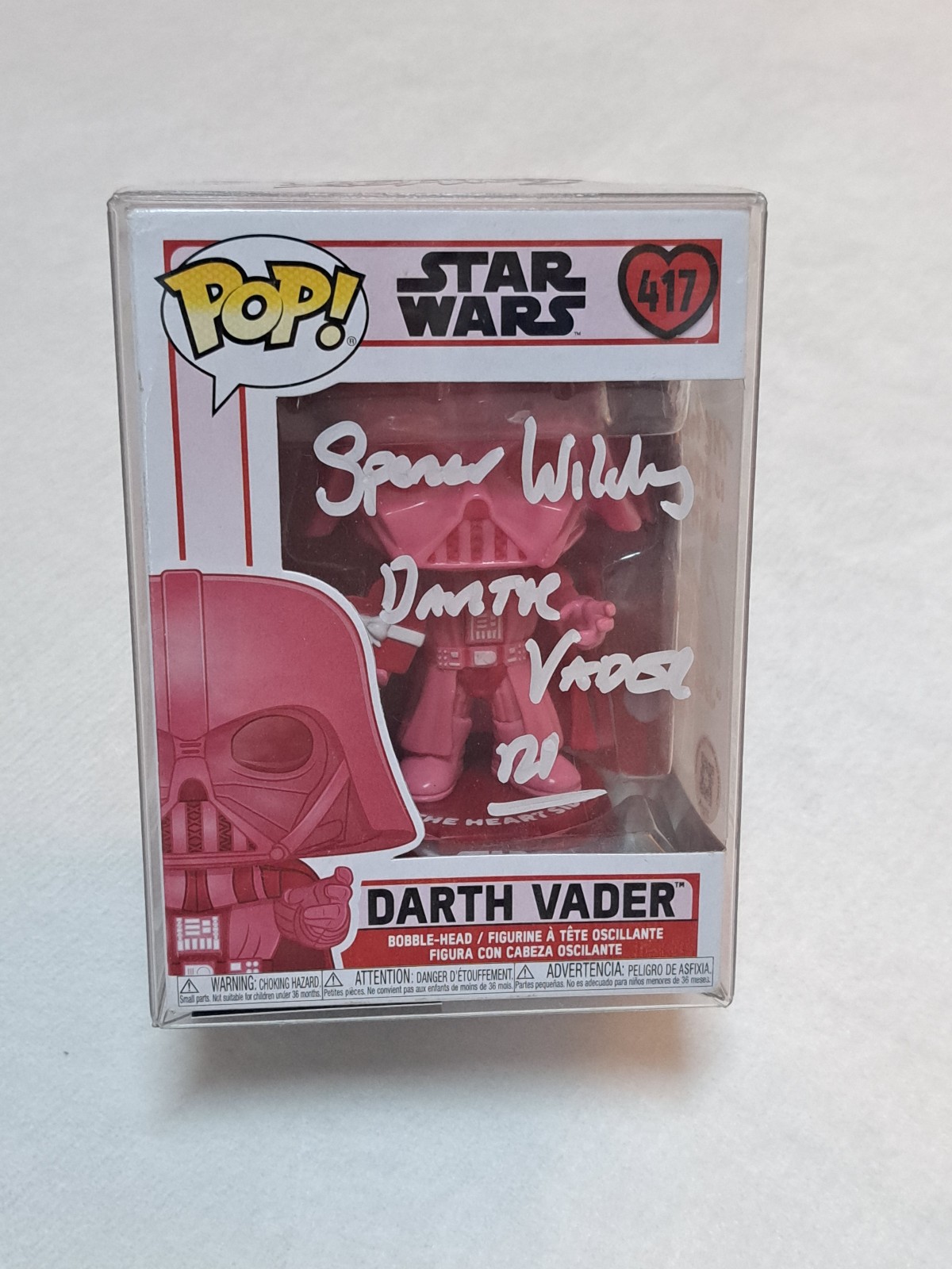 Star Wars Pink Darth Vader Funko Pop #417 - Hand signed COA