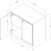 South Shore Morgan Small 2-Door Storage Cabinet, 19.38 D x 32.88 W x 32.38 H