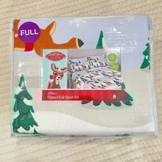 FULL Rudolph Christmas flannel FULL sheet set 100% cotton Christmas bedding