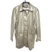 Vintage 80s Nutmeg Metallic Gold Oversized Coat Linen Blend Womens Plus 16 Retro