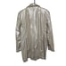 Vintage 80s Nutmeg Metallic Gold Oversized Coat Linen Blend Womens Plus 16 Retro