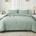 Comforter Set(104x90 inches)3 Pieces-100% Soft Comforter with 2 PillowcasesGreen