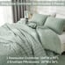 Comforter Set(104x90 inches)3 Pieces-100% Soft Comforter with 2 PillowcasesGreen