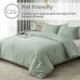 Comforter Set(104x90 inches)3 Pieces-100% Soft Comforter with 2 PillowcasesGreen