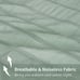 Comforter Set(104x90 inches)3 Pieces-100% Soft Comforter with 2 PillowcasesGreen