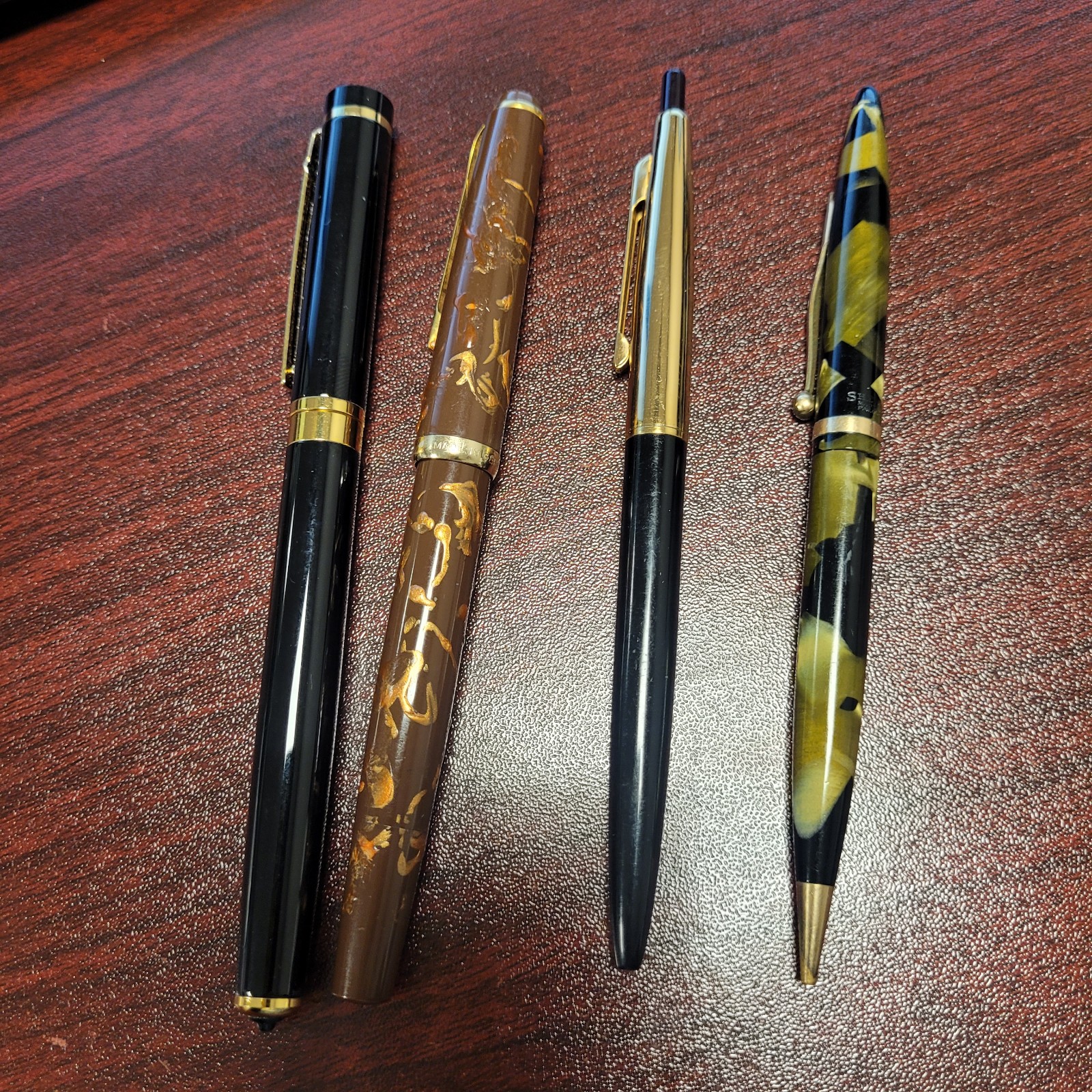 2 Fountain Pens, 1 Waternan Ball Point Pen & 1 Sheaffers Mechanical Pencil