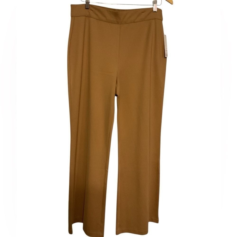 DKNY high rise wide-leg silhouette, these pull-on pants Size L