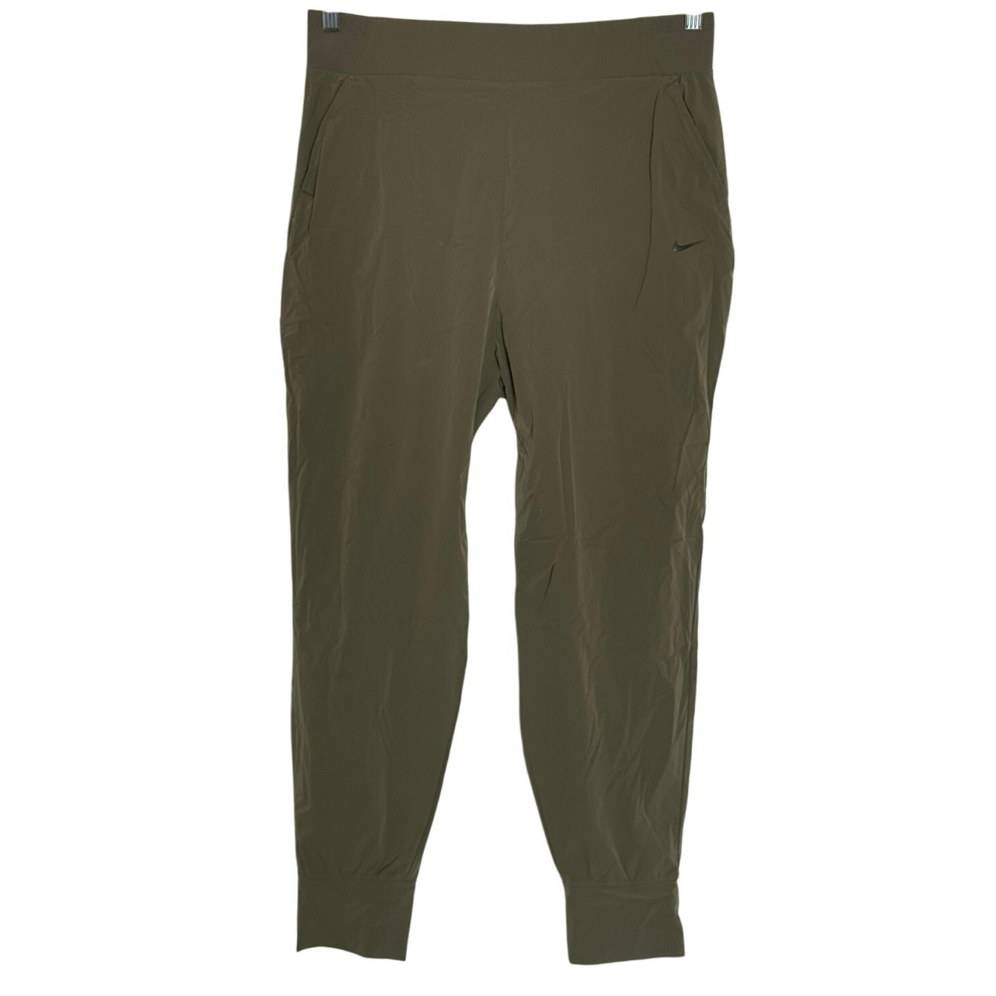 Nike Dri Fit Womens XL Lightweight Nylon Jogger Pants Army Green