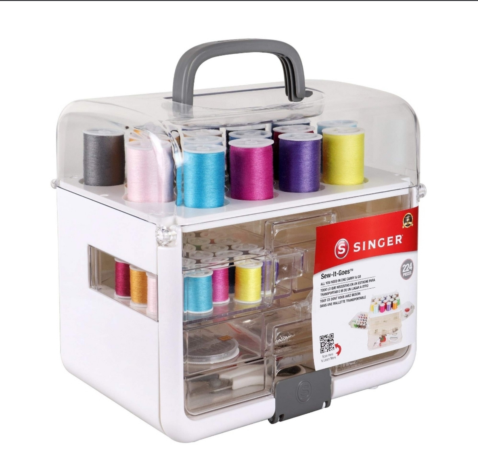 NWOT Singer Sew-it-Goes 224 piece sewing tools set. Sealed, never used.