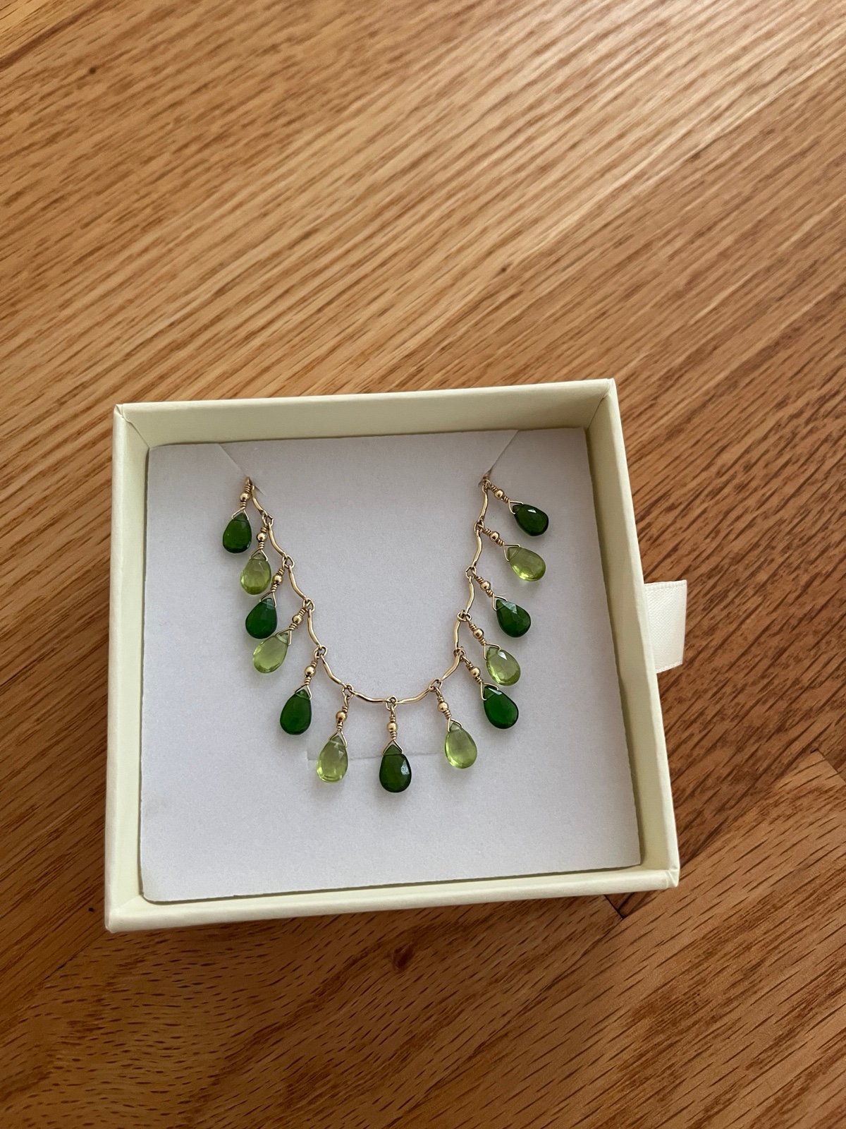 Peridot 14k gold filled necklace
